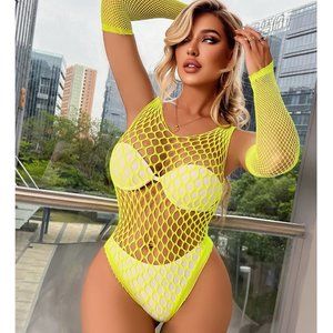 Fishnet Bikini One Perspective Hollow Sleeveless Sexy Lingerie